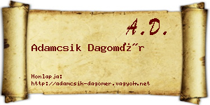 Adamcsik Dagomér névjegykártya